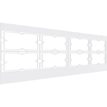 Ekena Millwork 32"H x 94 1/2"W Fleming PVC Wainscot Paneling Kit WPK32X94FMG